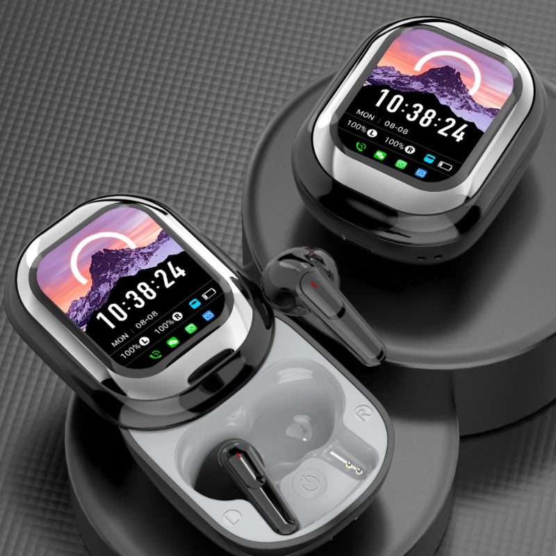 ANC Bluetooth Earphones - Noise Cancelling, Touch Screen Case & Long Battery Life
