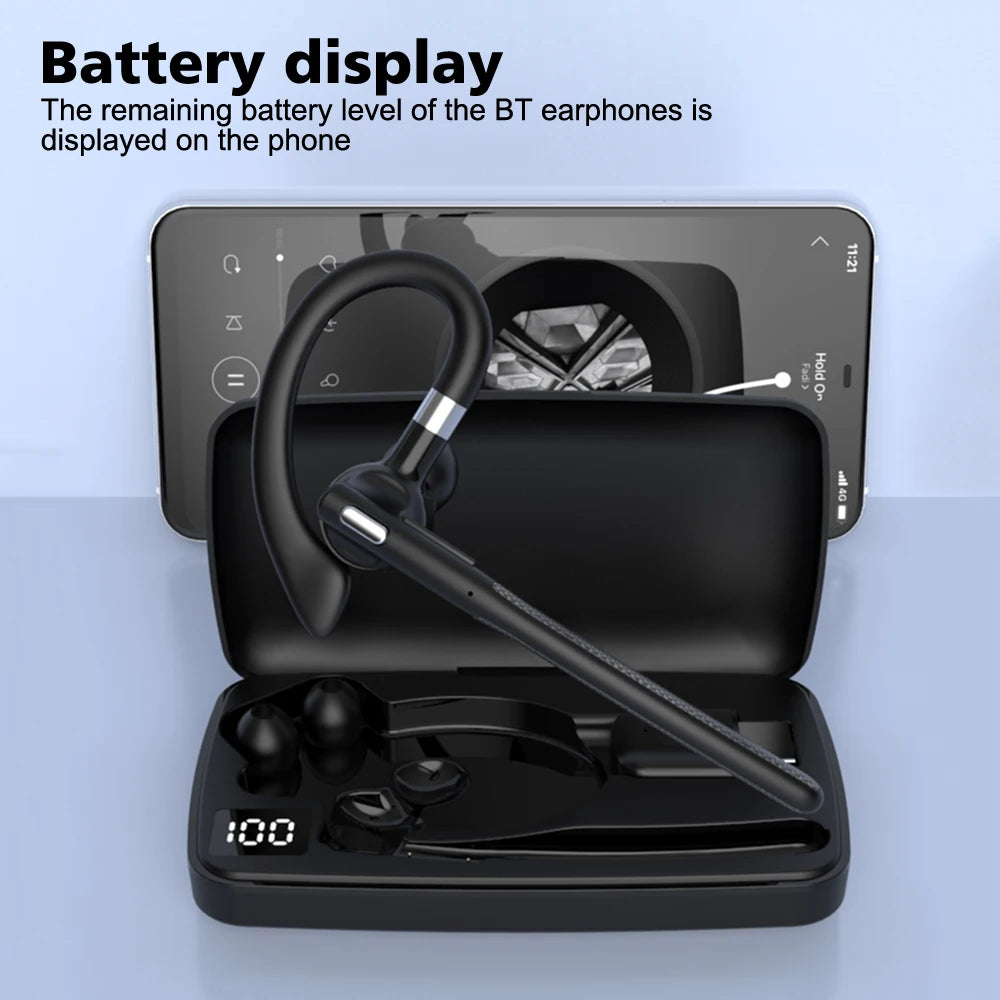 CUGUU Bluetooth 5.4 Ear Hook Wireless Earphones - Noise Reduction & 48h Playtime