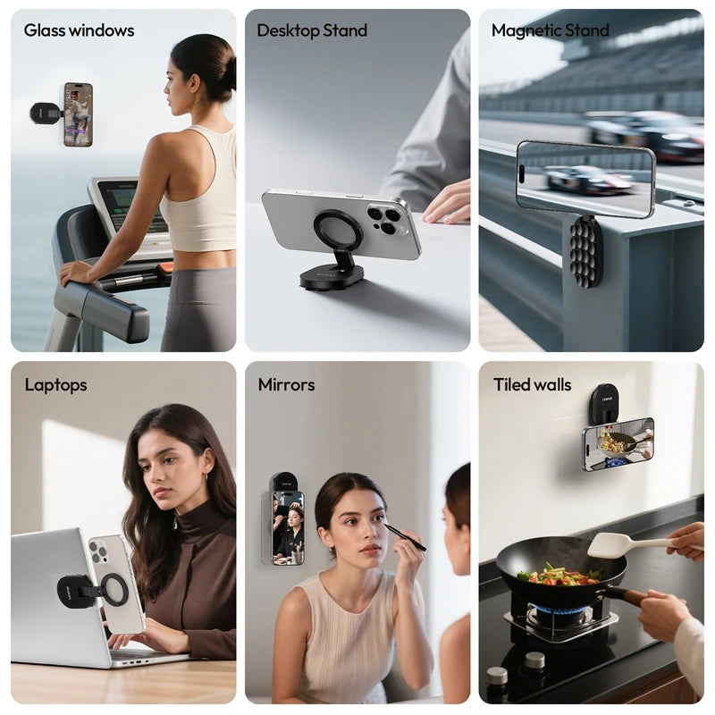 Ulanzi MA39 MagLock Suction Phone Mount – Desktop & Wall Stand
