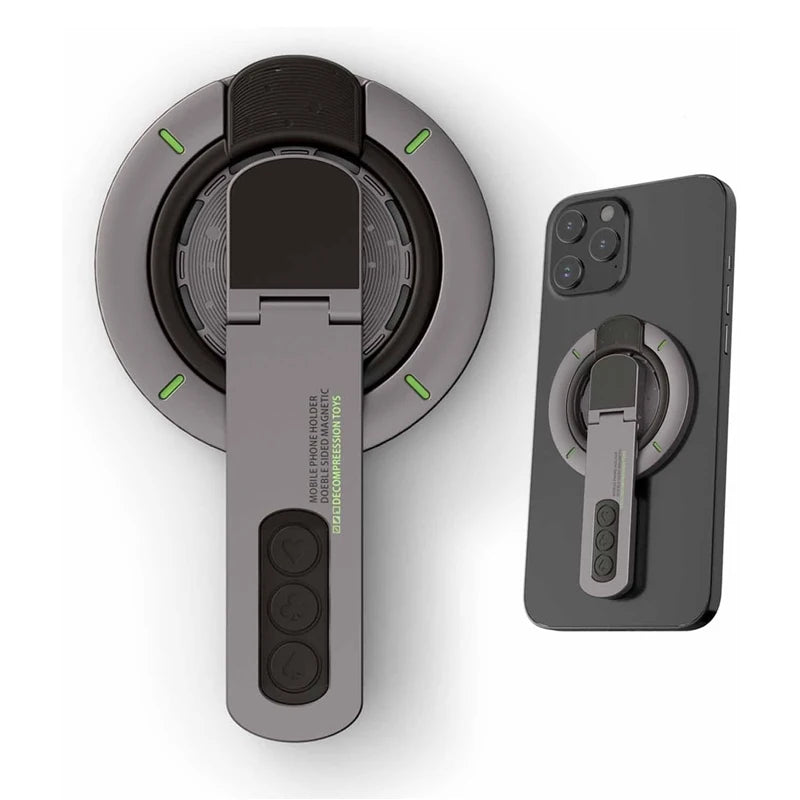 Dual-Sided Magnetic Phone Ring Holder | 360° Rotating Desktop Stand | Universal Smartphone Mount