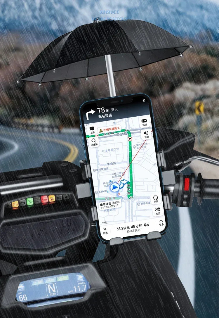 VIKEFON Motorcycle Phone Holder & Sunshade for Motorcyclists