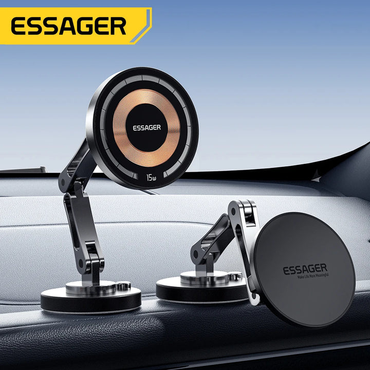 ESSAGER ES-ZJ25 Magnetic Wireless Car Charger Holder 15W | MagSafe Mount iPhone 15 14 13 Pro Max