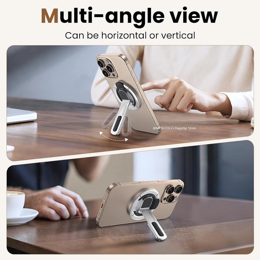 Dual-Sided Magnetic Phone Ring Holder | 360° Rotating Desktop Stand | Universal Smartphone Mount