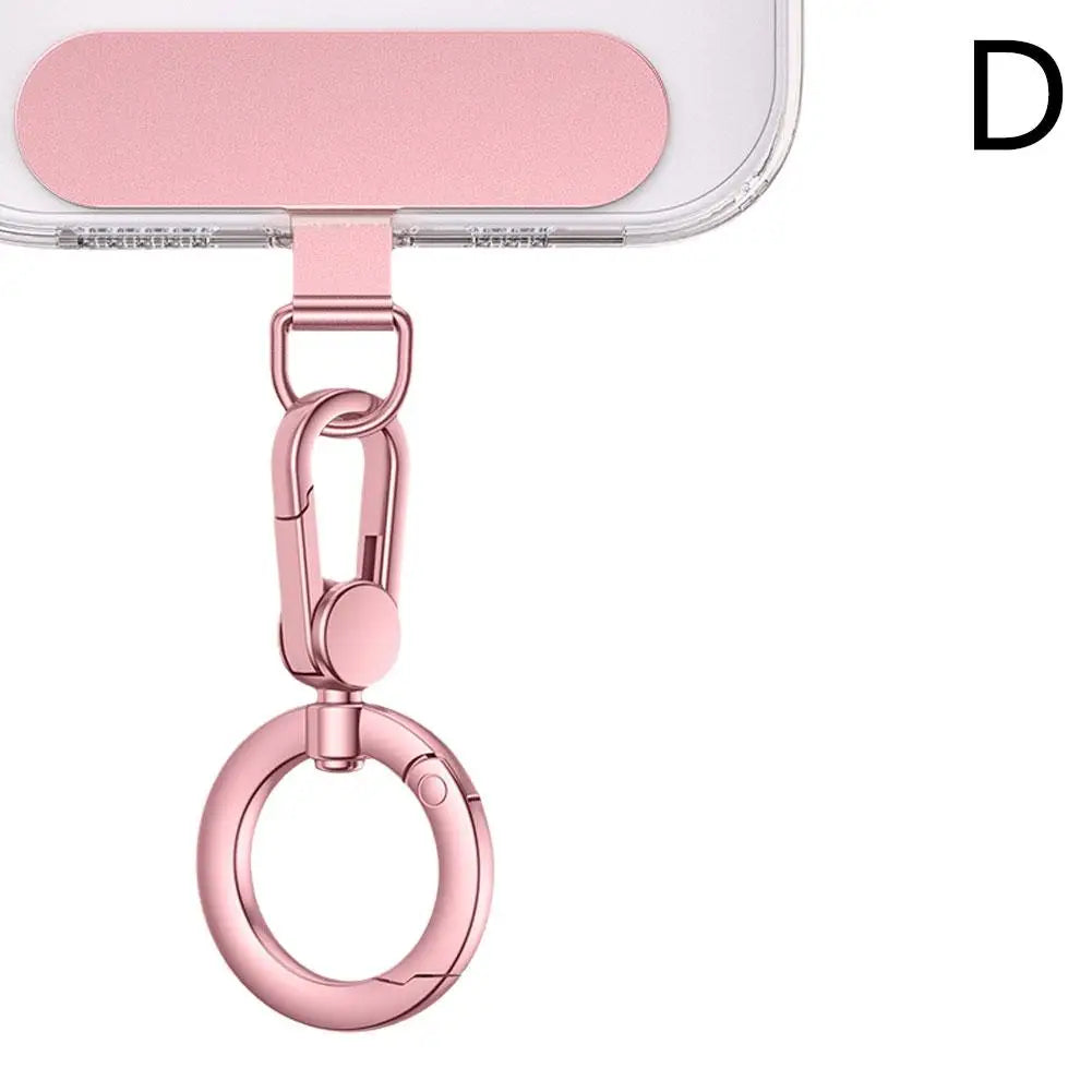 Metal Phone Lanyard Buckle Patch | 360° Rotatable Zinc Alloy Clip Hook | Universal Phone Accessory