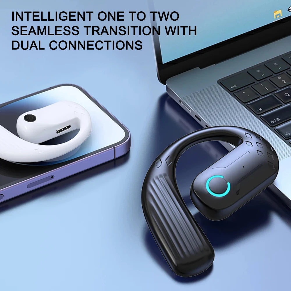 AideeMaster Wireless Ear Hook Headset for Business Calls or Music