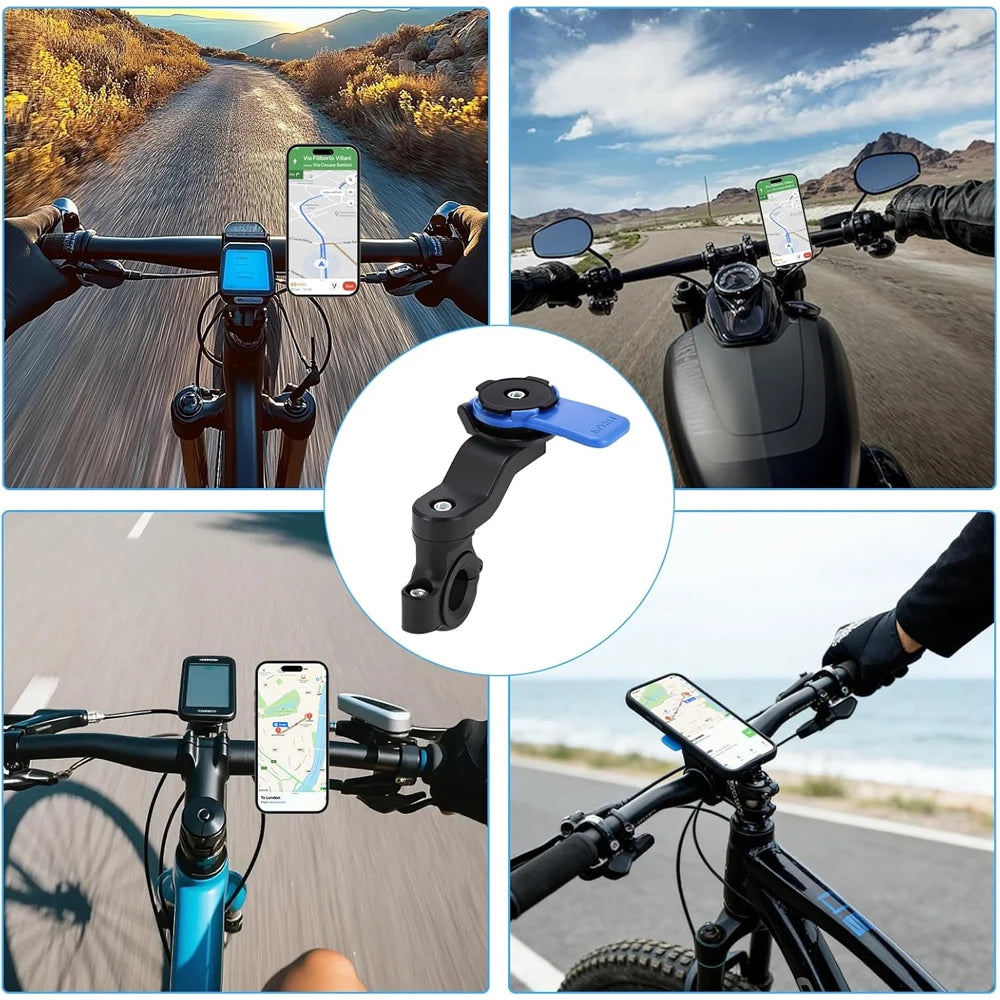 Universal Bike Phone Holder – 360° Rotatable MTB Handlebar Mount Detachable