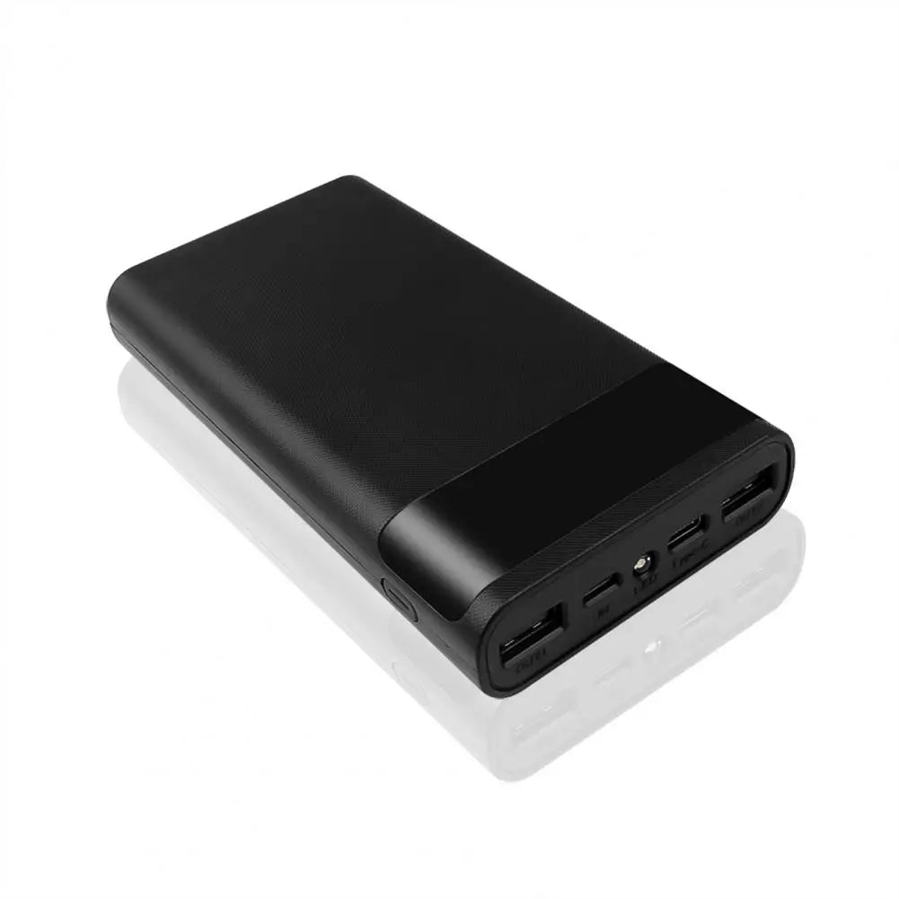 DIY 20000mAh Power Bank Case with LCD Display, Dual USB, & Flashlight