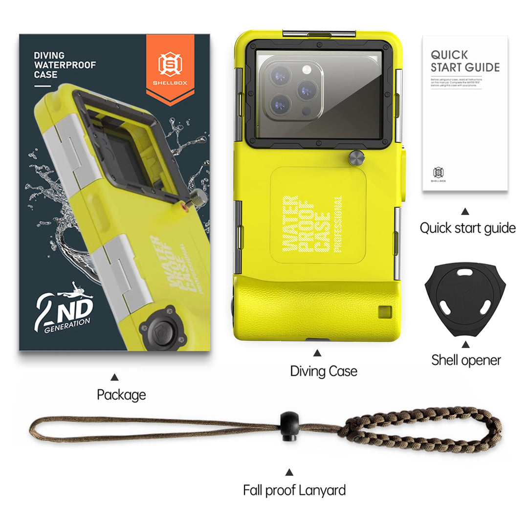 Shellbox Waterproof Diving Phone Case - Durable Underwater Protection
