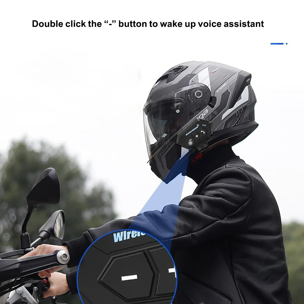Kankeirr Universal Helmet Bluetooth Headset for Motorcyclists | Premium Sound & Safety