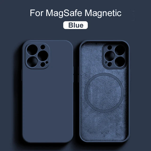 keai MagSafe Liquid Silicone iPhone Case | Magnetic Wireless Charging Cover iPhone 15–8 XR XS X