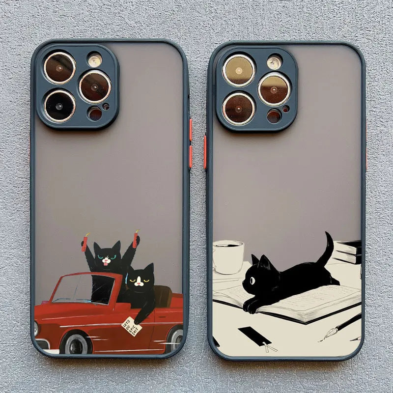 Funny Cat iPhone Case (Cartoon Shockproof Cover)