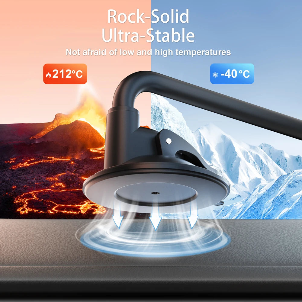 Homhu Magnetic Car Phone Holder – Long Arm Windshield Mount