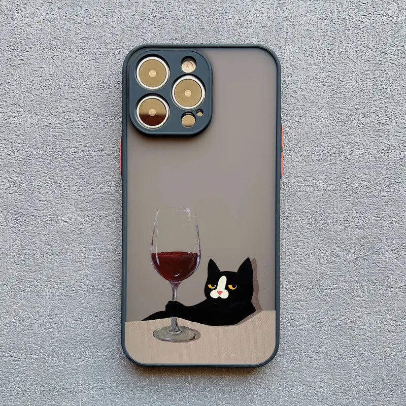 Funny Cat iPhone Case (Cartoon Shockproof Cover)