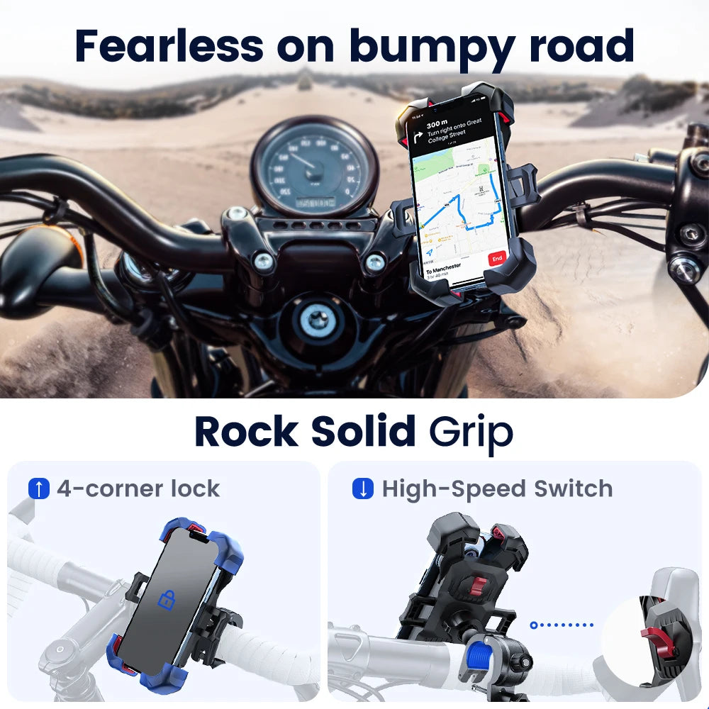 Joyroom Bike Phone Holder 360° | Shockproof Bicycle Mount for 4.7–7" iPhone Samsung GPS