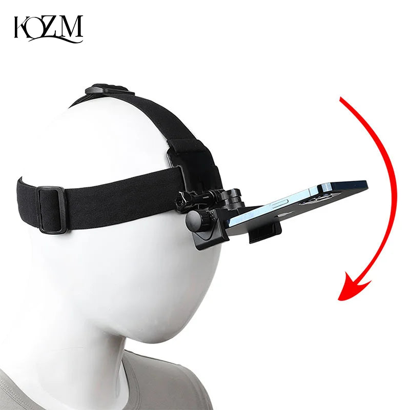 Head-Mounted Headband Bracket Adjustable Live Broadcast Mobile Phone Holder First-person Perspective Fixed Bracket Gift