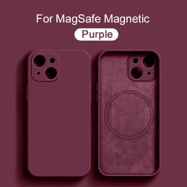 keai MagSafe Liquid Silicone iPhone Case | Magnetic Wireless Charging Cover iPhone 15–8 XR XS X