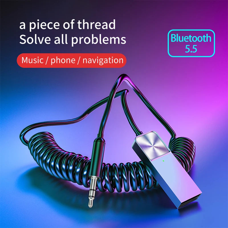 Bluetooth 5.5 Car Adapter for Universal Wireless Handsfree Audio