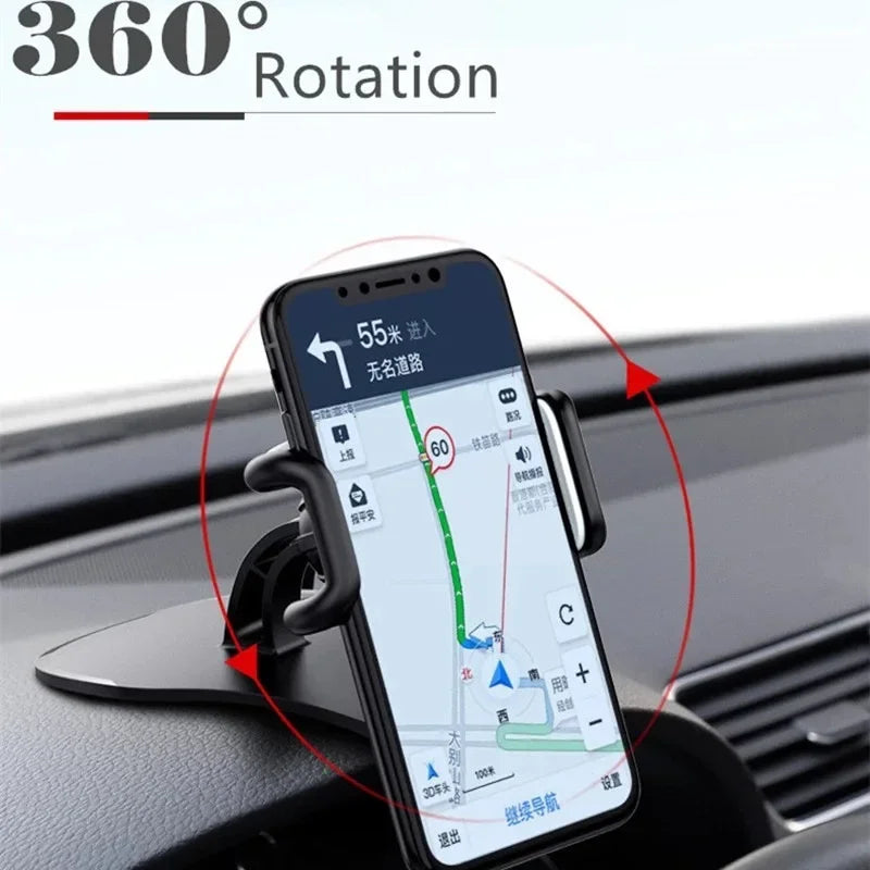 Maerknon 360° Rotatable Car Phone Holder | Dashboard Rearview Mirror Clip Mount | Universal Stand