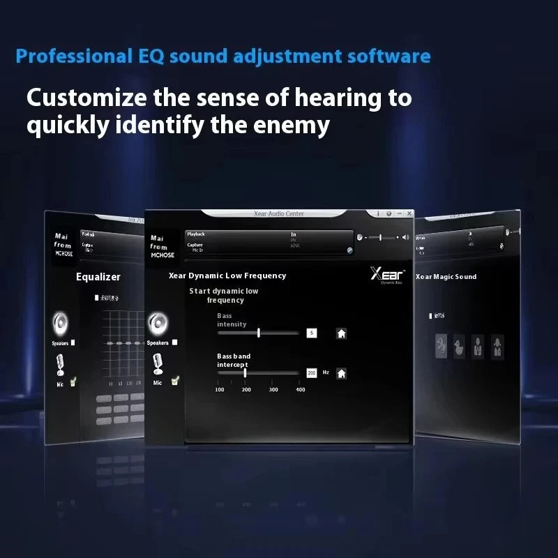 MCHOSE V9 Pro Gaming Headset Tri-Mode Wireless ANC 7.1 Surround