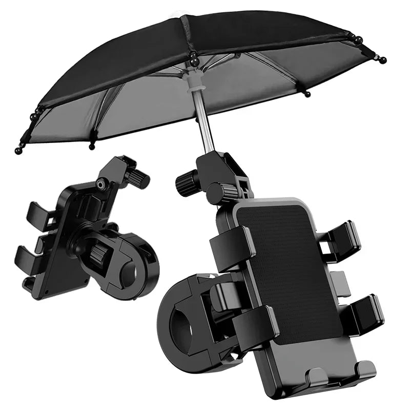 Rainproof Motorcycle Phone Mount with Umbrella Sunshade | JEFF's Favorite Picks