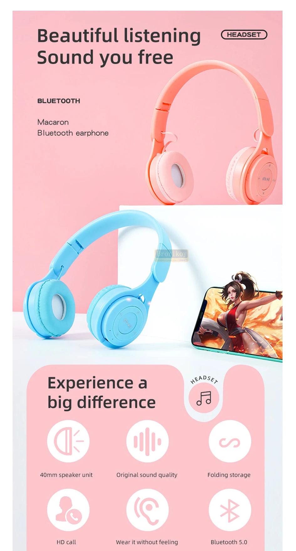 Brorikoy Bluetooth 5.0 Ear Hook Headphones - JEFF's Favorite Picks