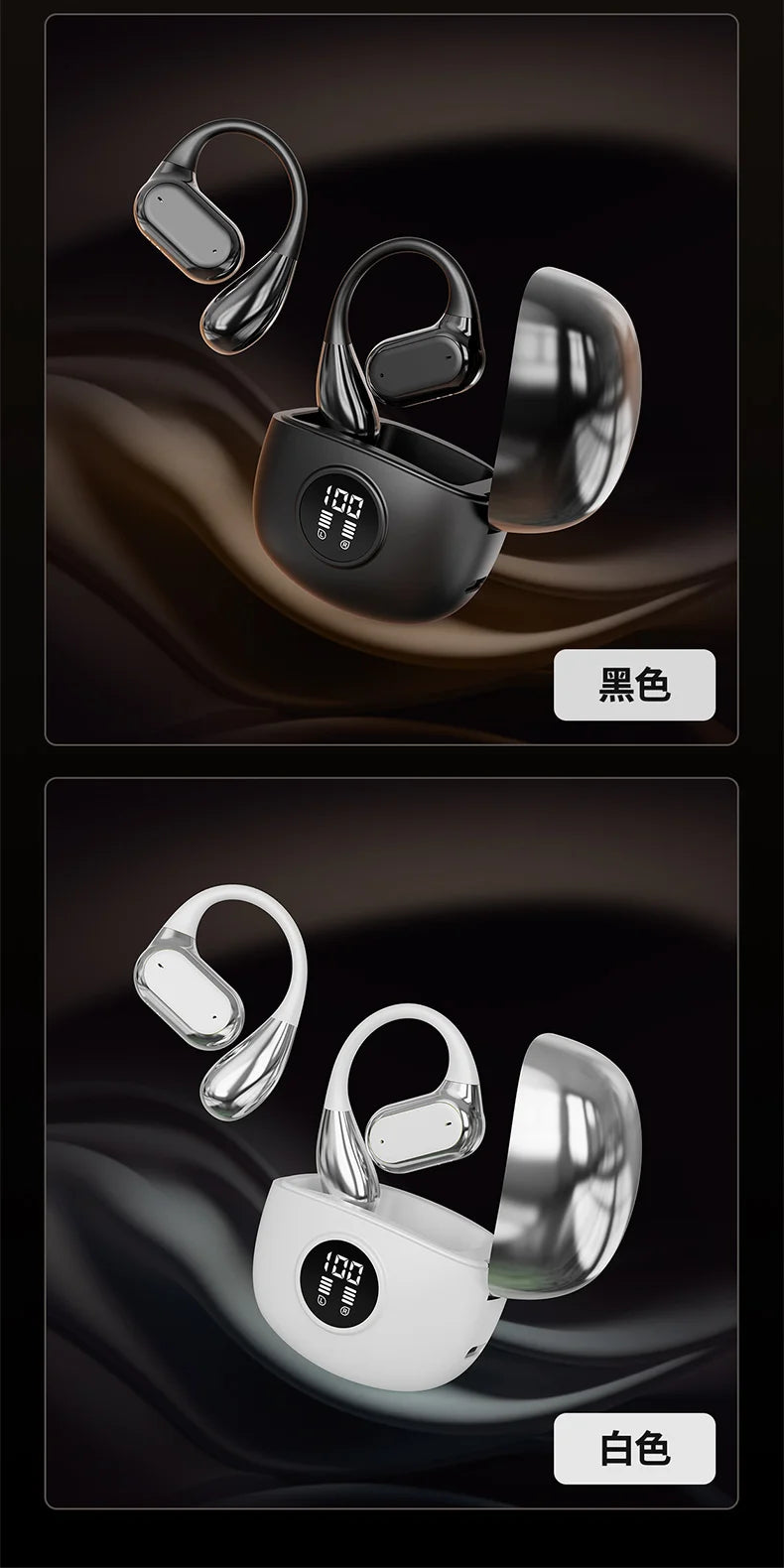 Bluetooth 5.3 Wireless Ear Hook Headphones, Waterproof High Fidelity - JEFF's Favorite Picks