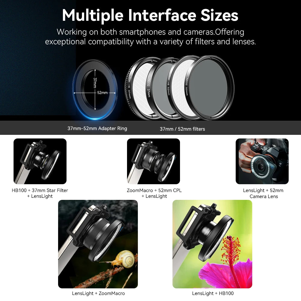 Ring Flash Light for Phone Macro Photography
