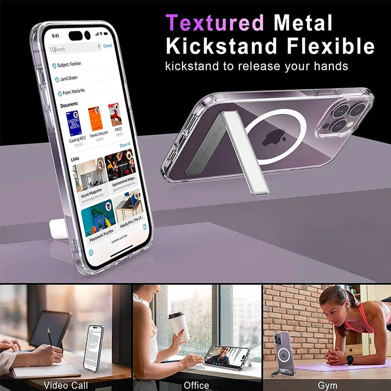 Top Rated Magsafe Case with Kickstand for iPhone 16, 15, 14, 13, 12, 11 — Magnetic phone case