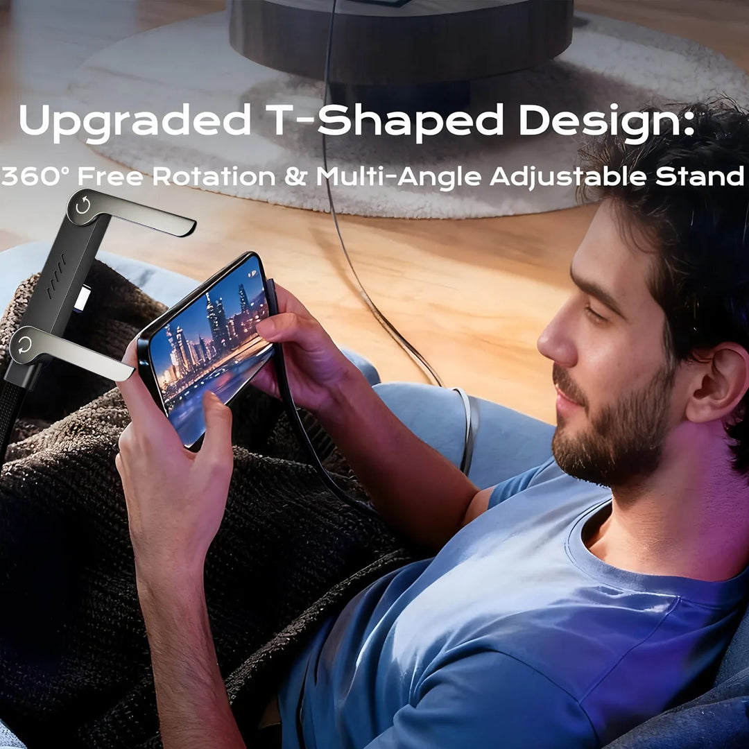 BESY 2-in-1 Type-C Cable Phone Holder – 240W Fast Charging Bracket