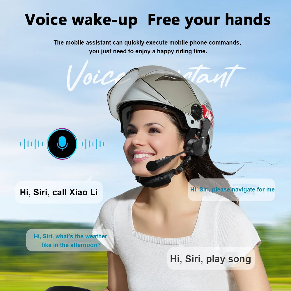 VELEV BT9 Helmet Bluetooth Headset for Motorcyclists | Waterproof 23H Talk Time