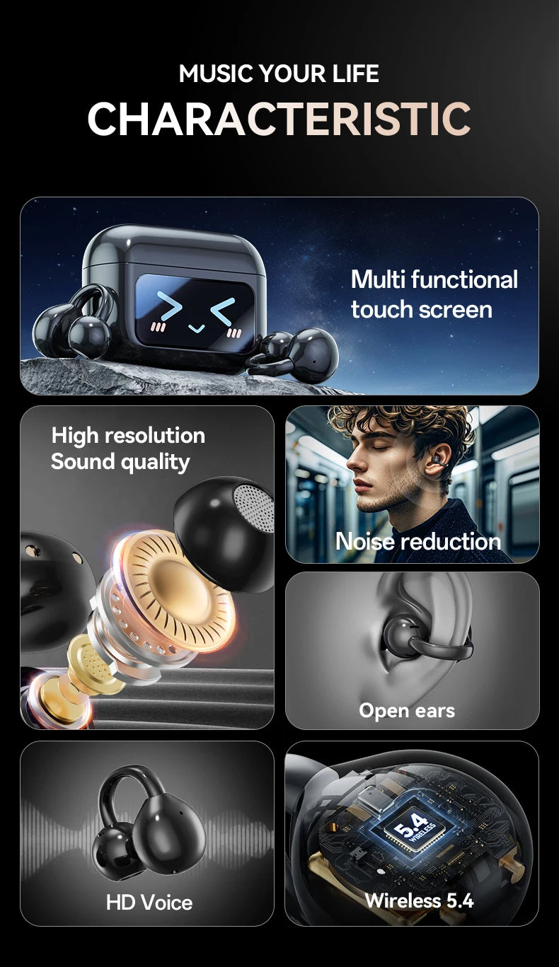 WJOY M100 Bluetooth Earphones, Perfect for Travel & Language Learning