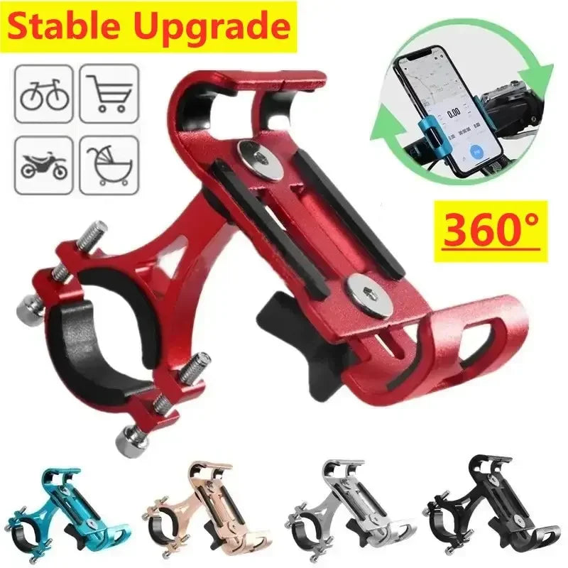 VIKEFON Aluminum Motorcycle Bike Phone Holder – Anti-Slip Universal GPS Mount