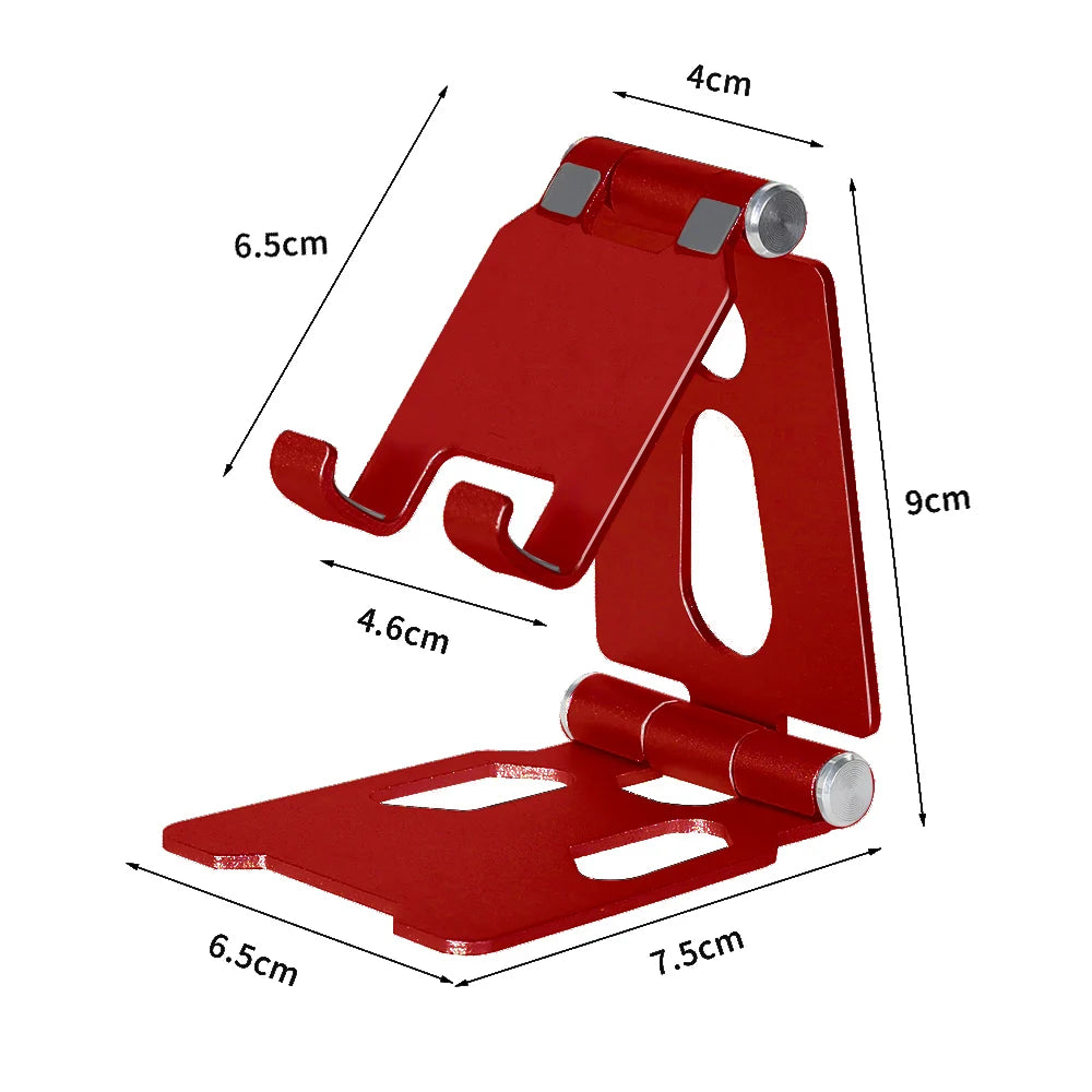 TOKOHANSUN Aluminum Phone Stand – Foldable Desktop Holder for iPhone & All