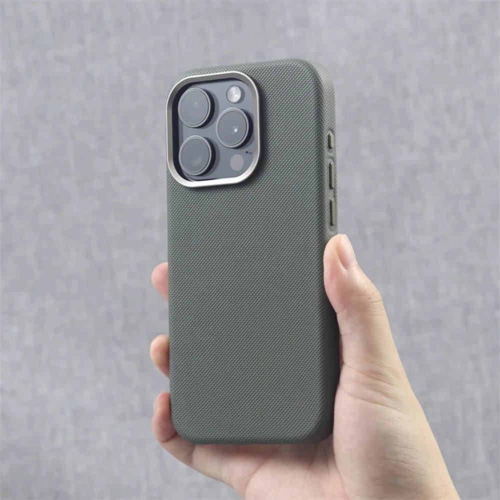 Buy Luxury MagSafe Leather Case 2026 – Alloy Lens Frame | Free Shipping & Fast Delivery
