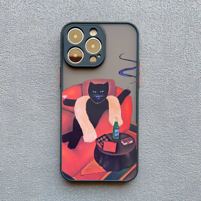 Funny Cat iPhone Case (Cartoon Shockproof Cover)