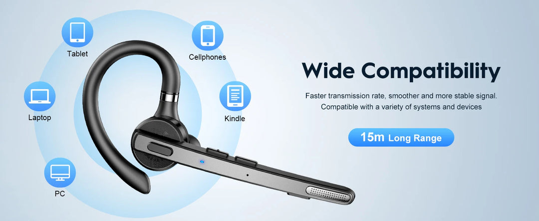 New Bee M53 Bluetooth 5.1 Wireless Headset with Dual Mic