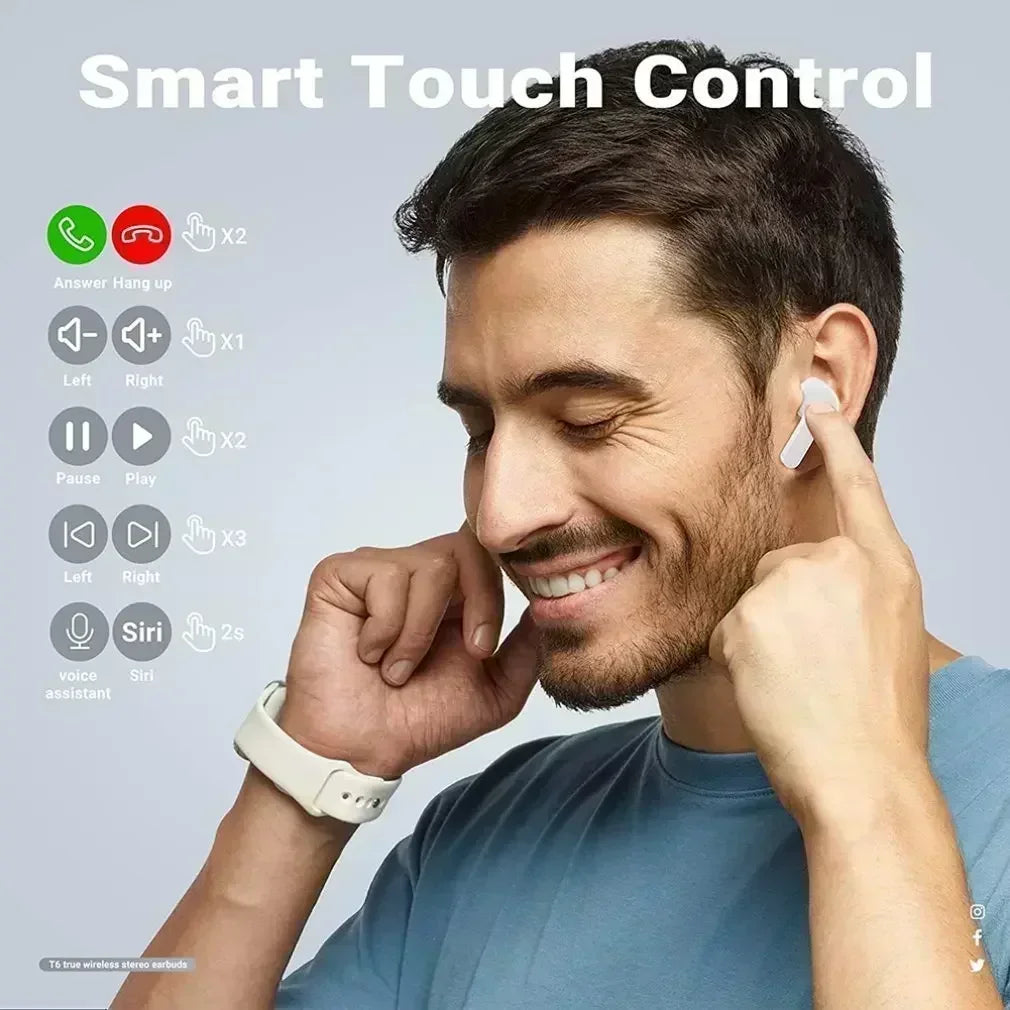DAMORE ANC Bluetooth Earphones: Hi-Fi Wireless Earbuds