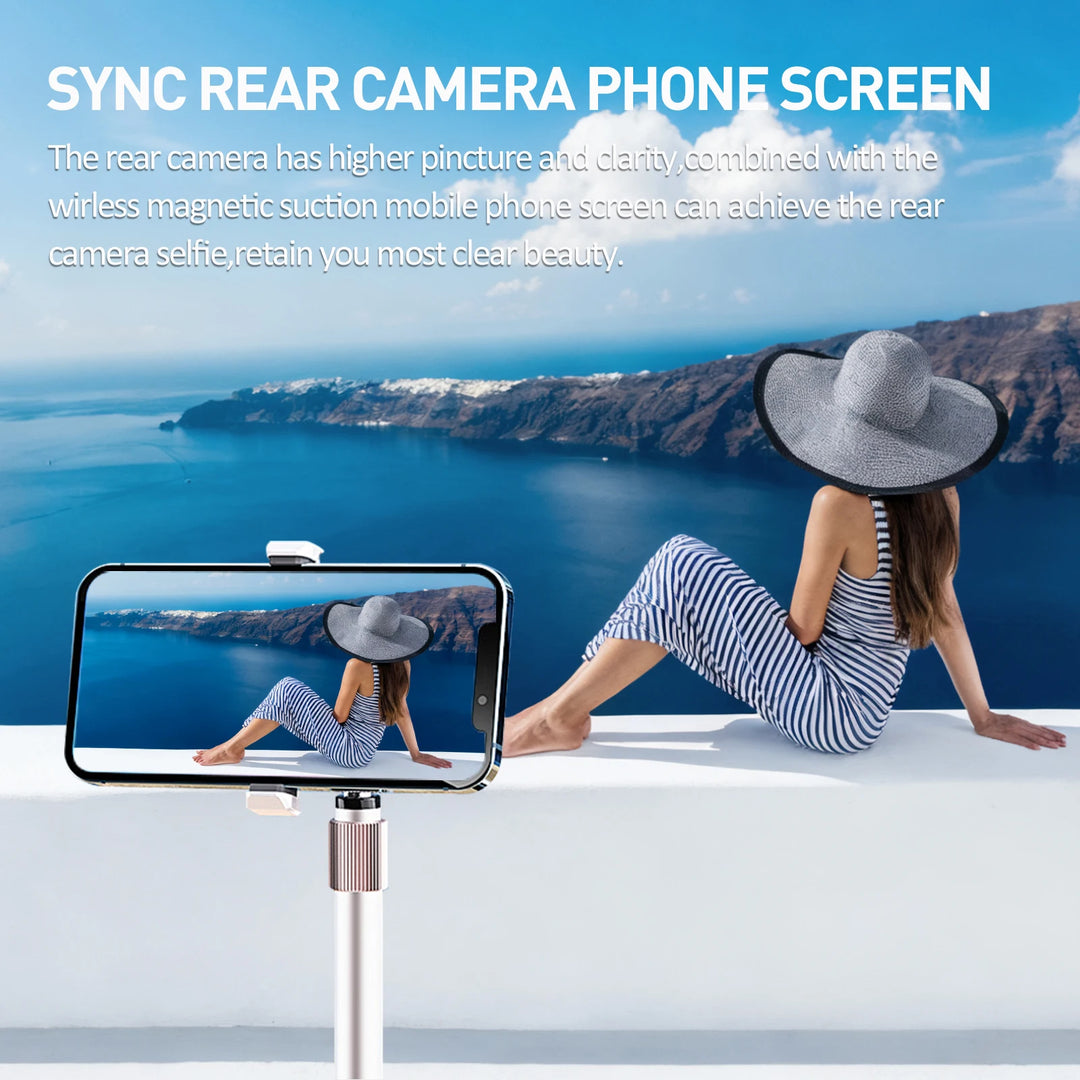 Magnetic Wireless Phone Camera Selfie Mini for Vlog Screen Mirroring — Magnetic Wireless Phone Rear Camera Selfie Mini