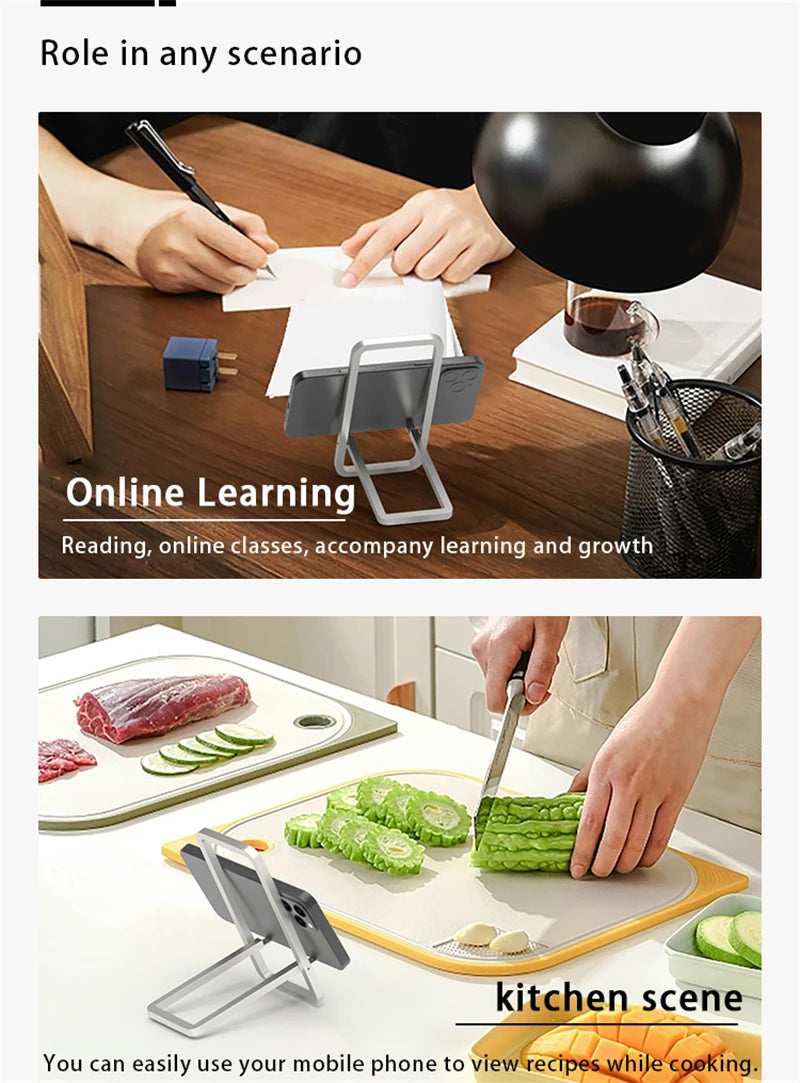 Foldable Phone Stand for Desk – Adjustable, Universal Phone Holder