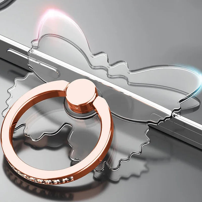 Butterfly Phone Grip & Stand - Transparent Luxury Accessory