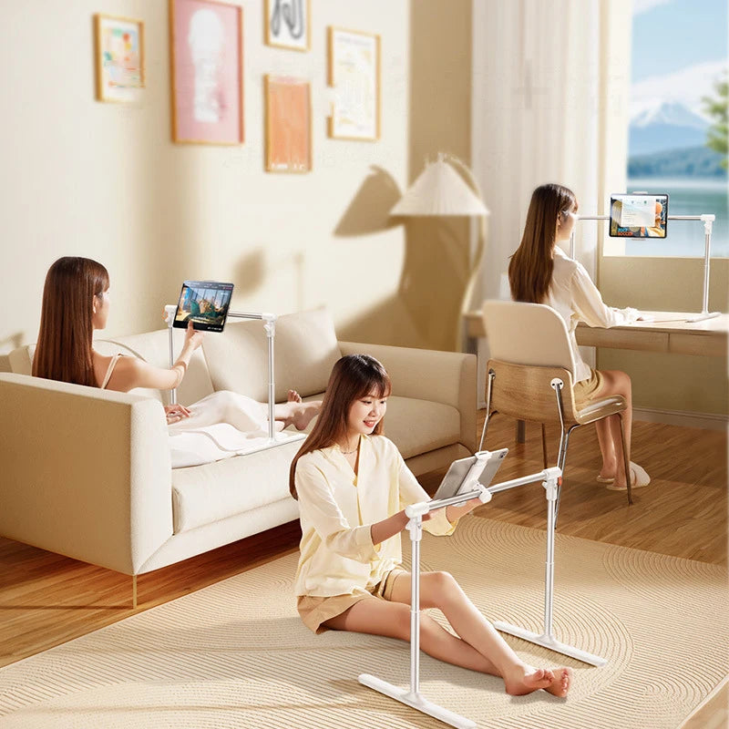 CT13 Aluminum Bed Tablet Phone Holder – Lazy Bracket Telescopic Folding Stand