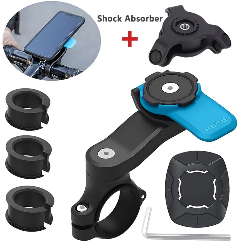 Universal Bike Phone Holder – 360° Rotatable MTB Handlebar Mount Detachable