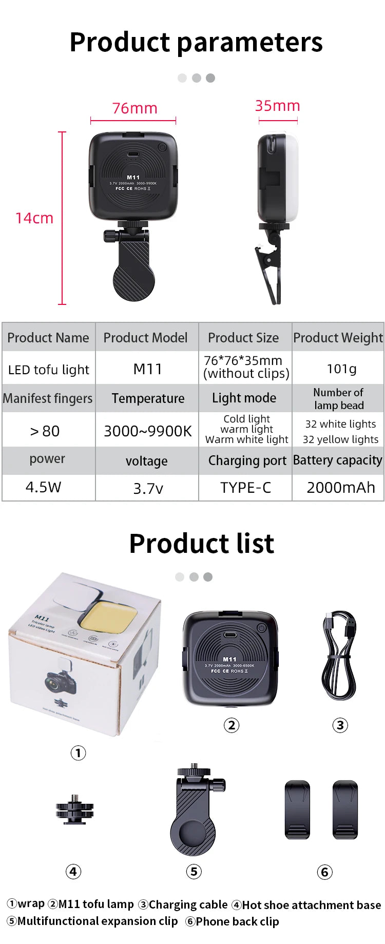 Nagnahz M11 Mini Bi-Color LED Fill Light for Cameras - JEFF's Favorite Picks