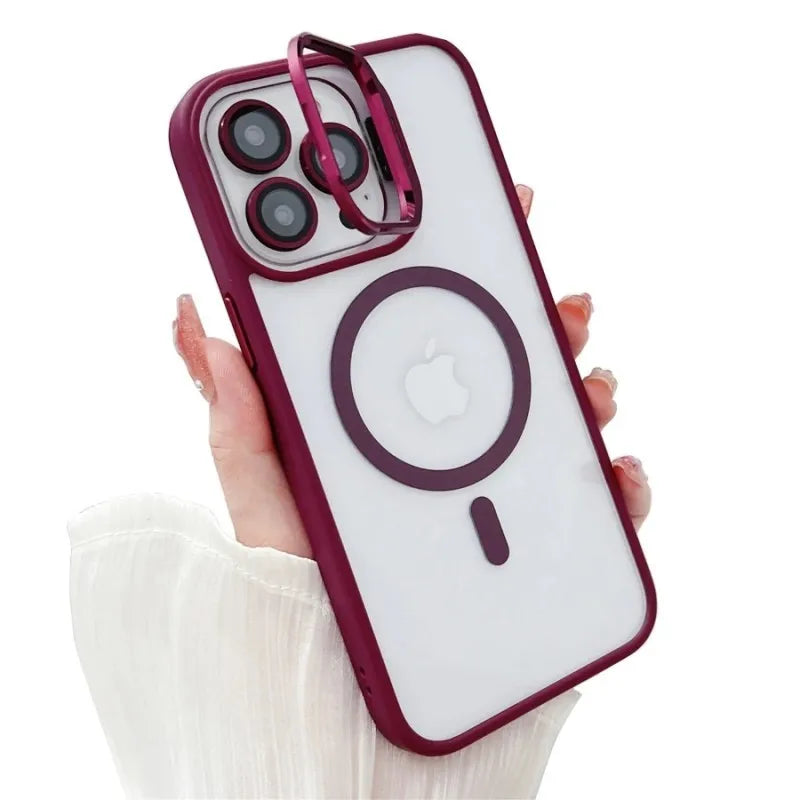 MagSafe Glass Lens Protector Case iPhone 17 16 15 14 13 12 11 Pro Max Magnetic Shockproof Clear Cover