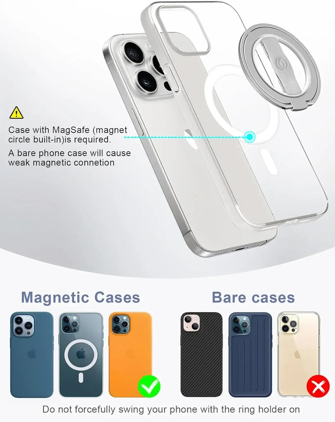 EWA MagOne 3rd Gen MagSafe Phone Grip & Kickstand for iPhone