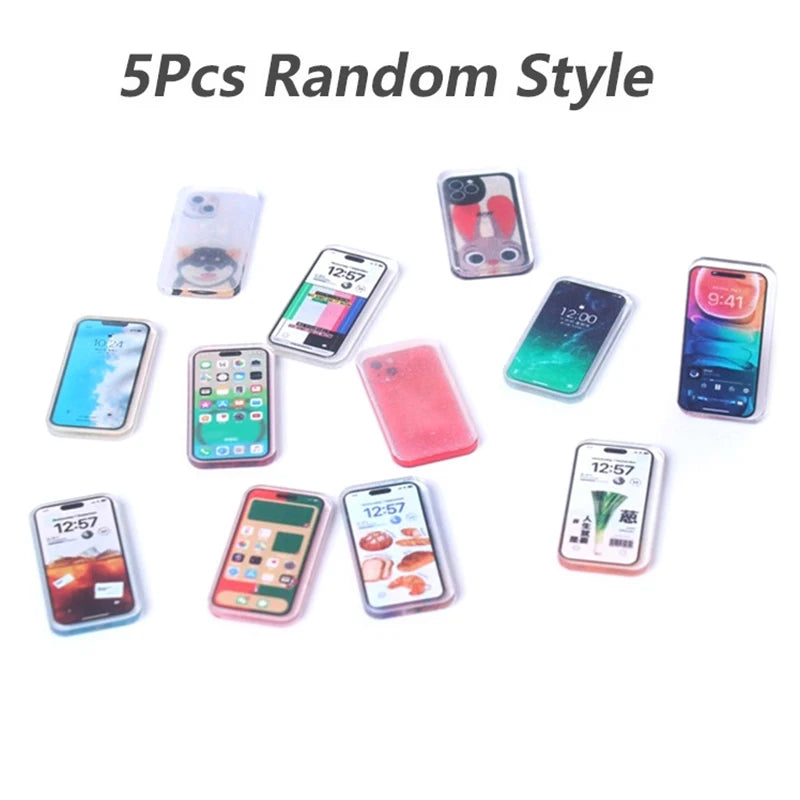 Mini Mobile Phones for Dollhouses - Magsafe Accessories Included