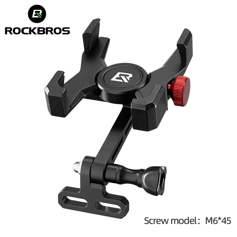 ROCKBROS Aluminum Bike Phone Mount – 360° Rotation Holder 4.7-7.09"