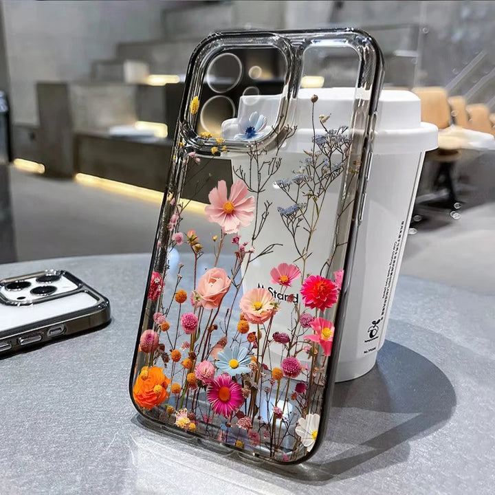 Clear Flower Case iPhone 17, 16, 15, 14, 13