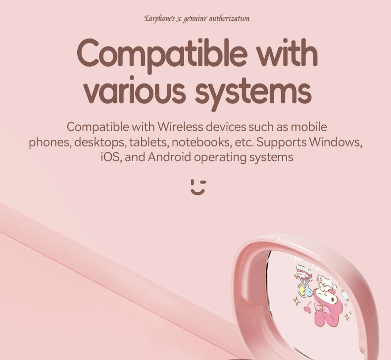 Hello Kitty Wireless Earbuds with Waterproof Charging Case