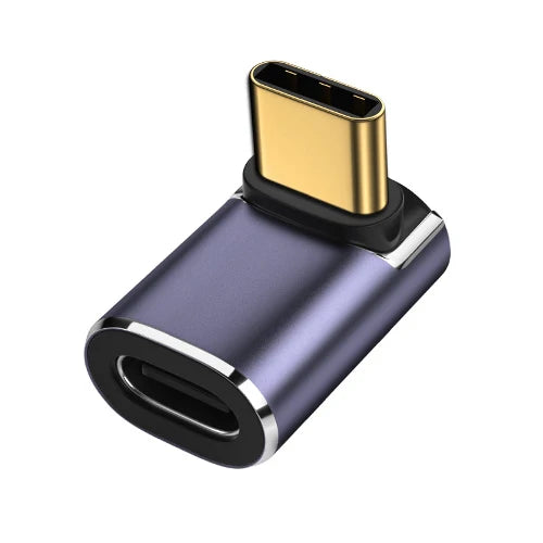 USB4 40Gbps 90° OTG USB-C Adapter | 100W 8K 60Hz Data Converter for MacBook iPad iPhone